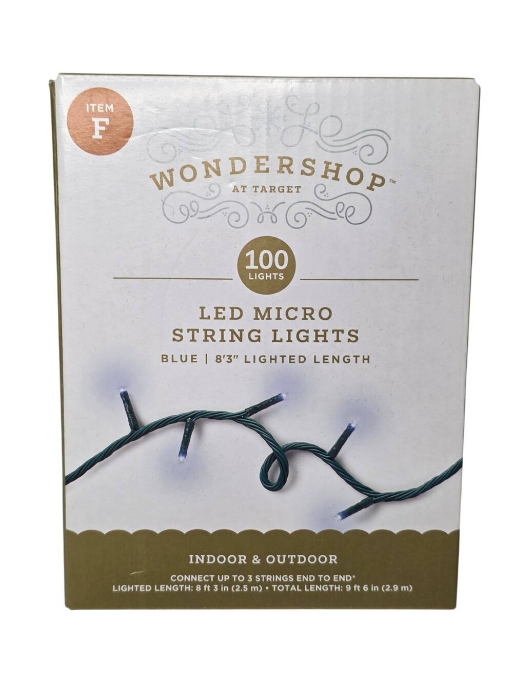 Wondershop At Target 100 Count LED Micro String Christmas Lights Blue Color